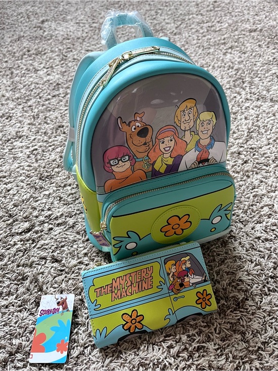 Loungefly Handbags - Loungefly Scooby Doo Mystery Machine Backpack + Wallet Set